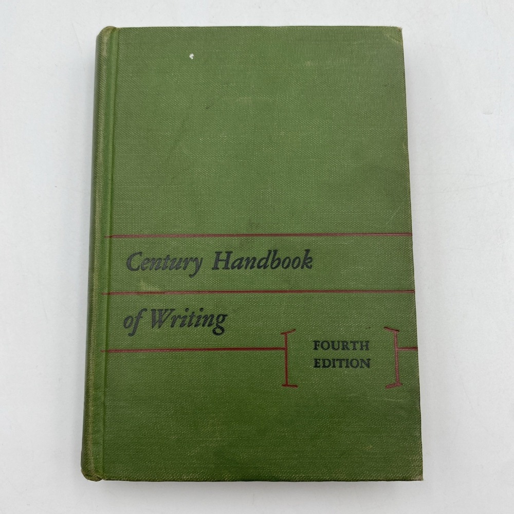 Vintage Century Handbook of‎ Writing by Greever and Jones 1942 Fourth Edition HC